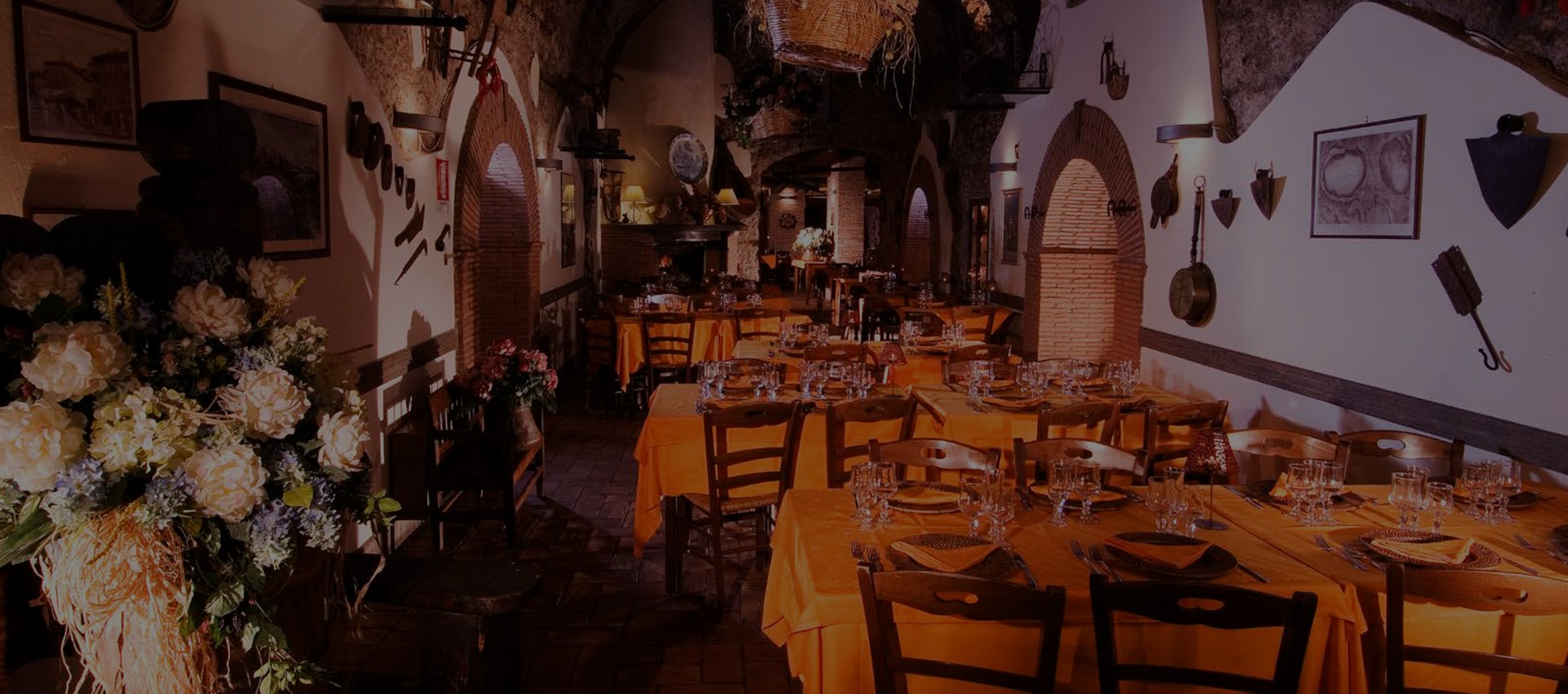 La sala rustica dell’agriturismo